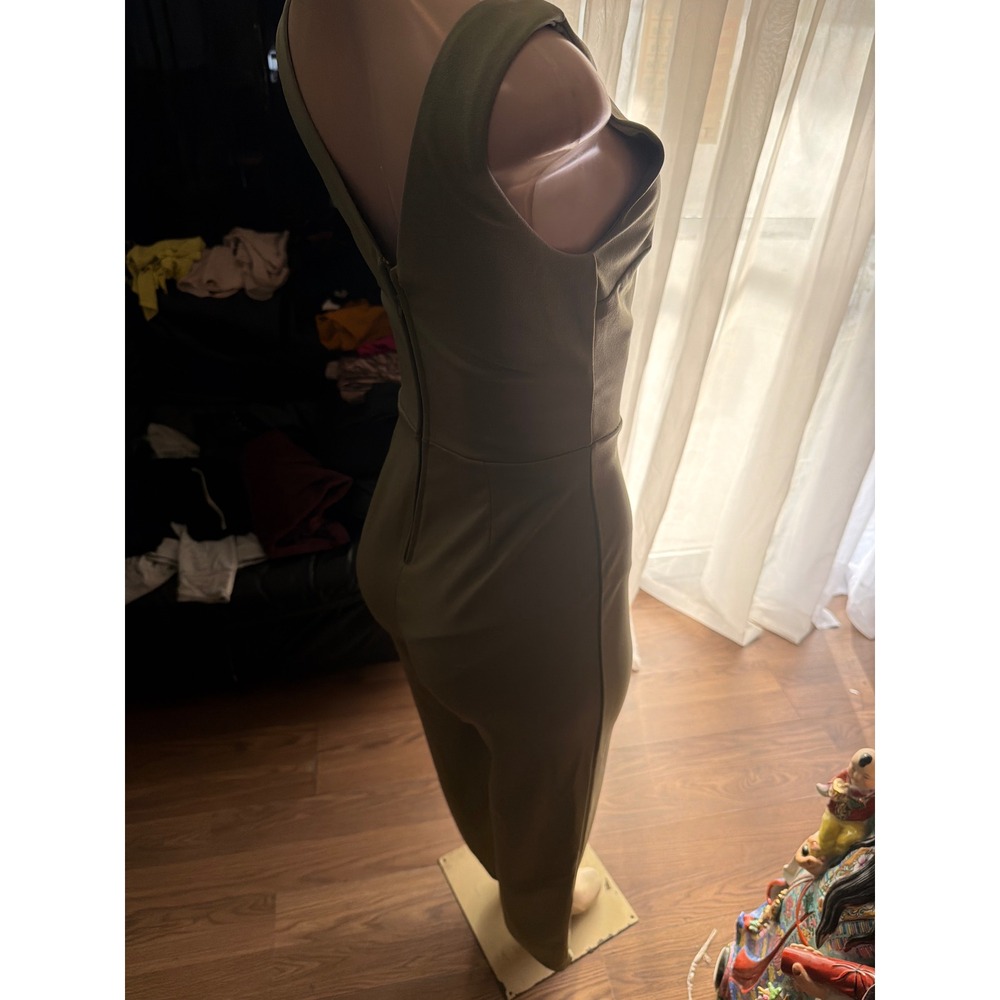 Trixxi Clothing Company Olive Green V-Neck Sleeveless Jumpsuit Size Small - Picture 5 of 9